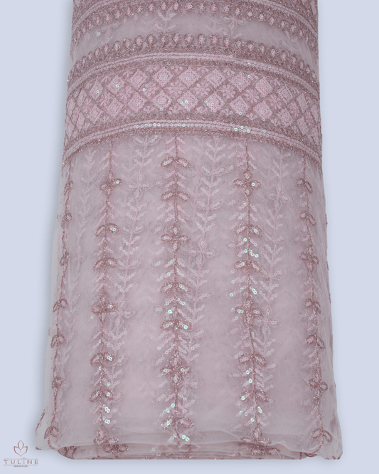 Heavy Net Fabric - Pale Lilac Grey - Product Code  10381