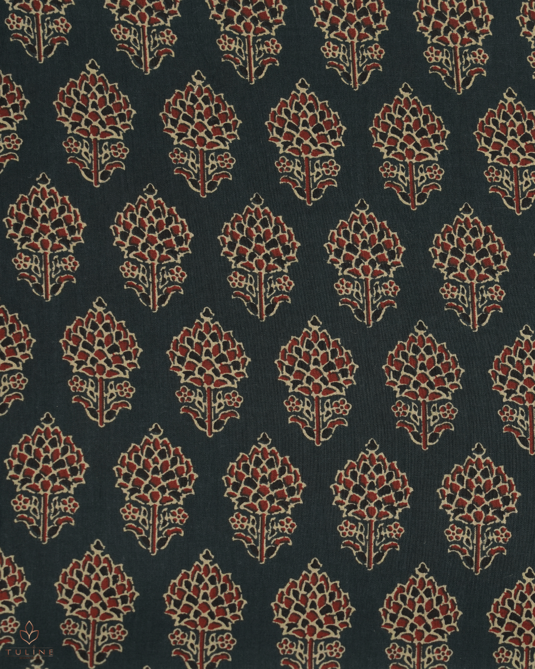 Cotton Ajrak Print - Dark Green - Product Code 10063