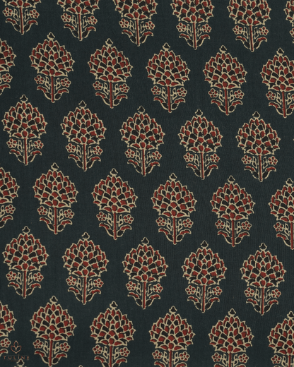 Cotton Ajrak Print - Dark Green - Product Code 10063