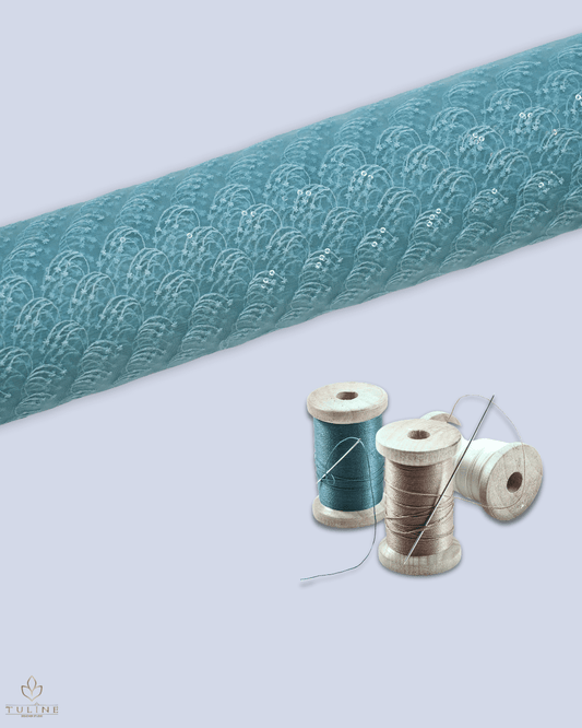 Net Material - Muted Blue Green  - Product Code 10236