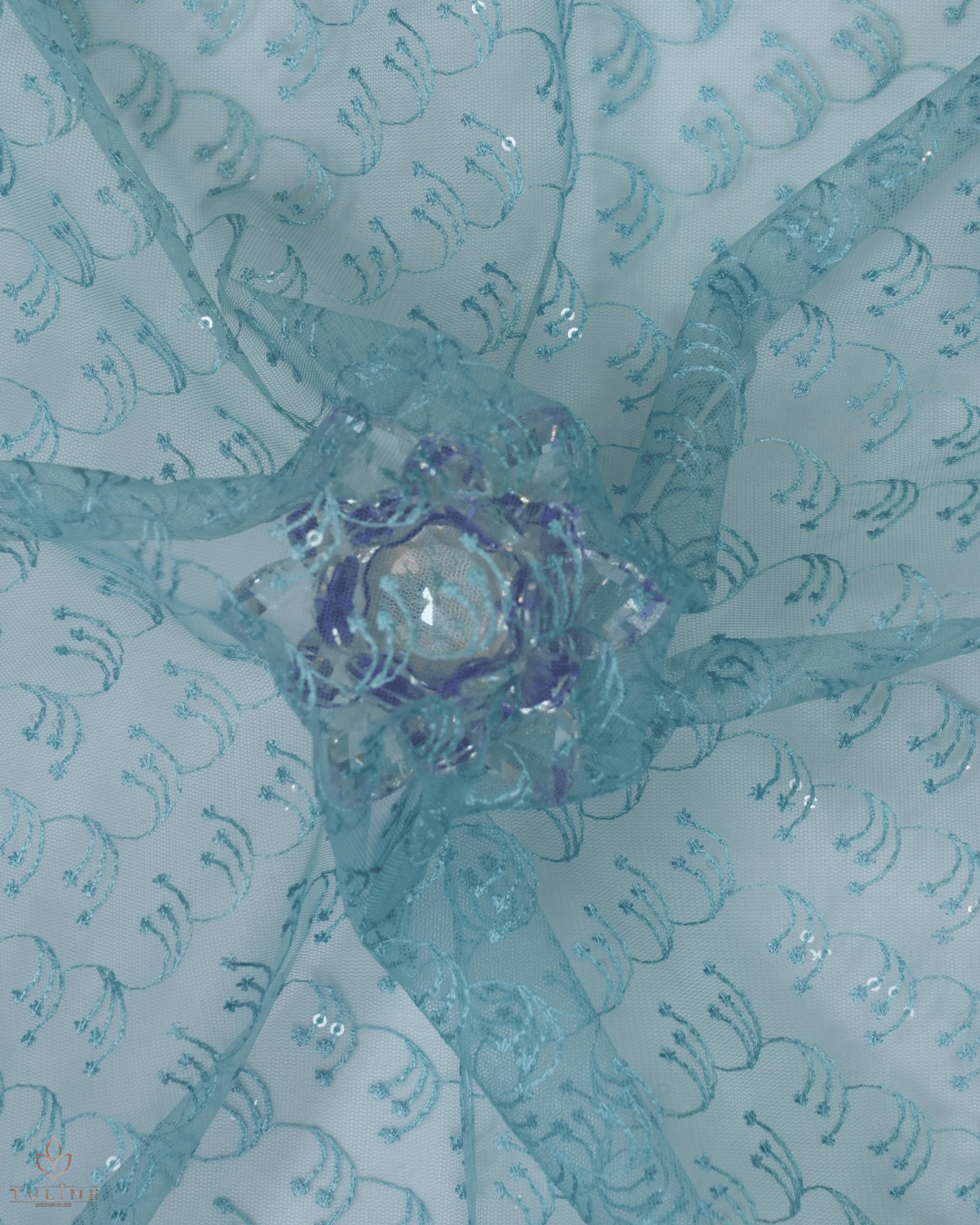 Net Material - Muted Blue Green  - Product Code 10236