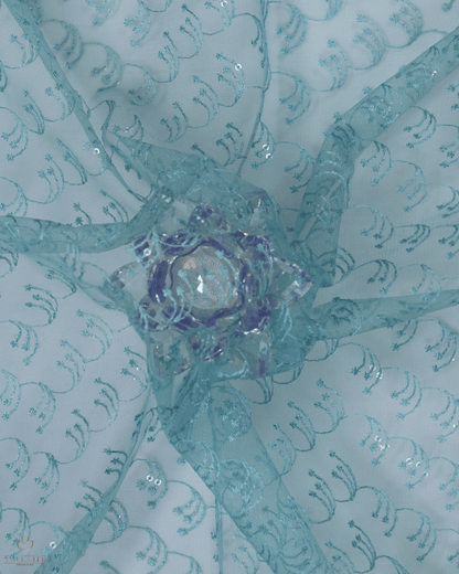 Net Material - Muted Blue Green  - Product Code 10236