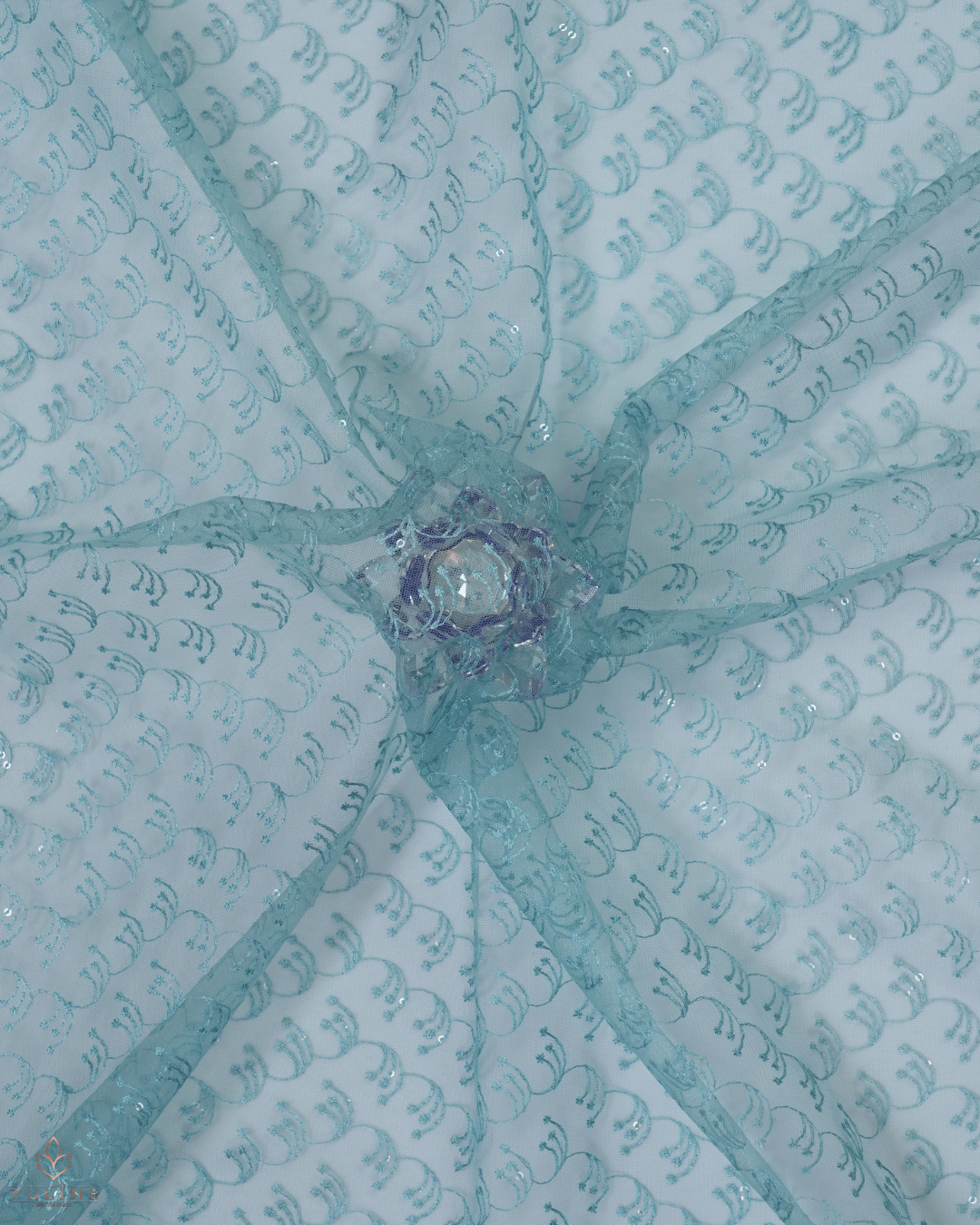 Net Material - Muted Blue Green  - Product Code 10236