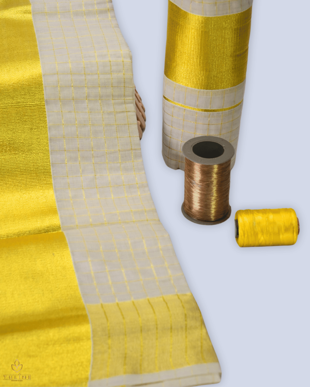 Cotton Set Mundu & Saree - Cream Color - Product Code 10051