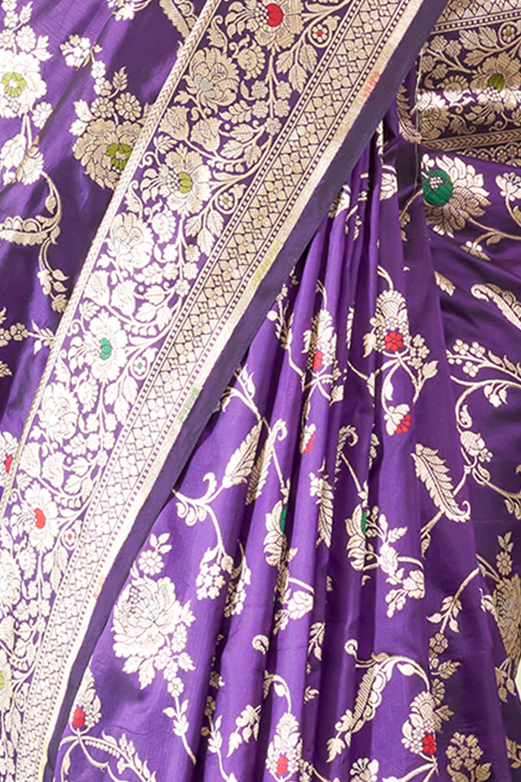 Purple Banarasi Silk Saree