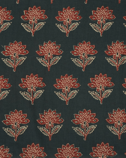 Cotton Ajrak Print - Dark Green - Product Code 10065