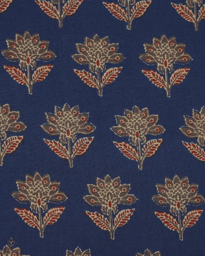 Cotton Ajrak Print - Dark Blue - Product Code 10066