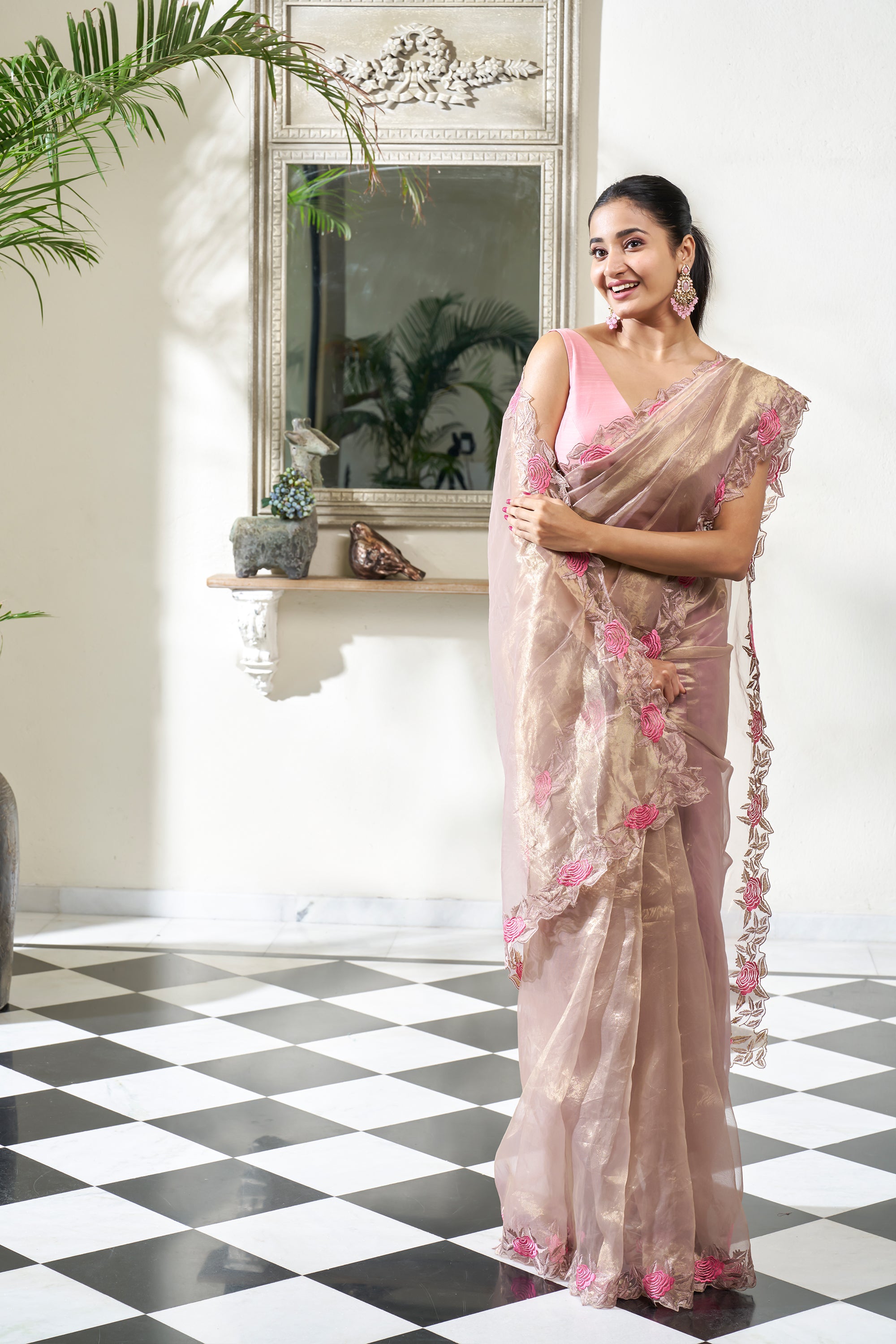 ORGANZA SAREE - SRCM118