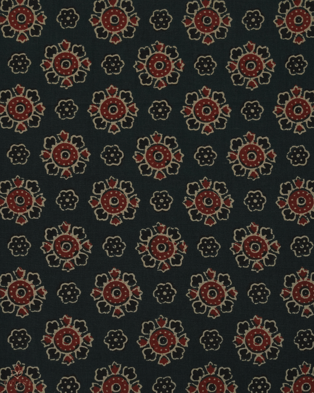 Cotton Ajrak Print - Dark Green - Product Code 10067