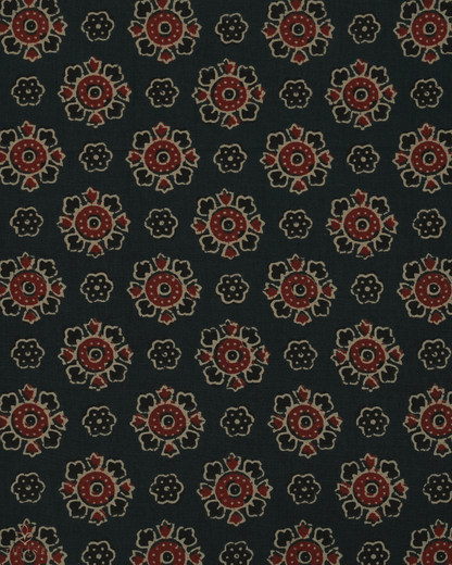 Cotton Ajrak Print - Dark Green - Product Code 10067