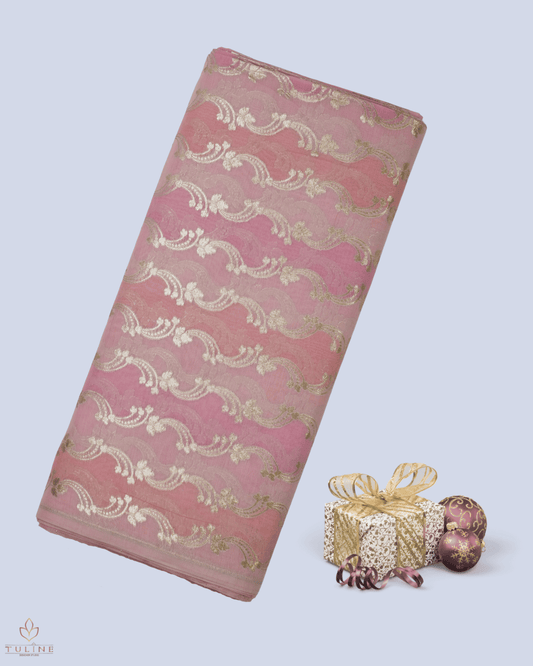 Banarasi Fabric - Dusty Rose- Product Code 10189