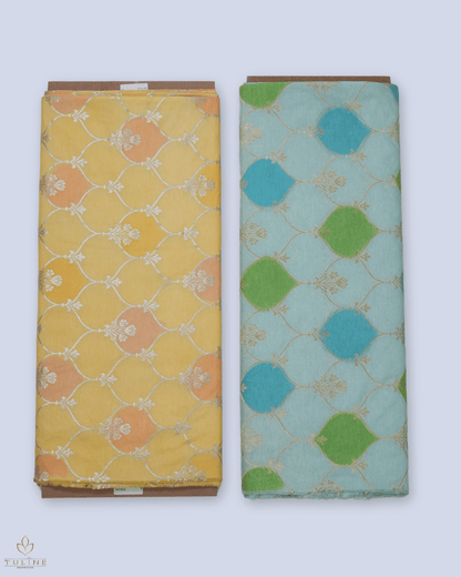 Banarasi Fabric - Warm Amber Yellow - Product Code 10191