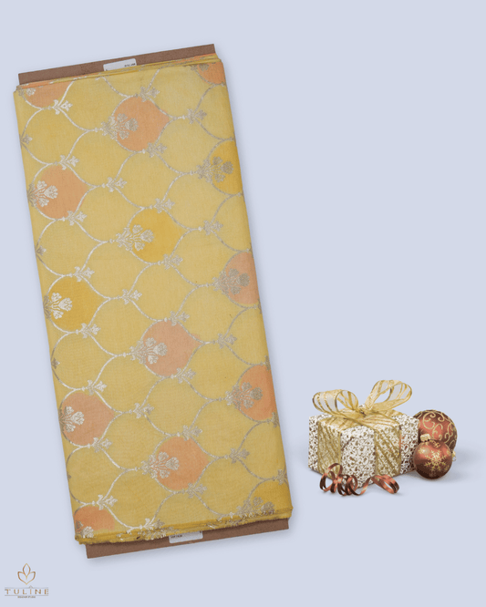 Banarasi Fabric - Warm Amber Yellow - Product Code 10191
