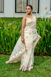 NET COTTA SAREE - SRCM123