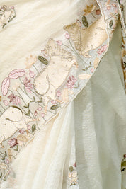 NET COTTA SAREE - SRCM123