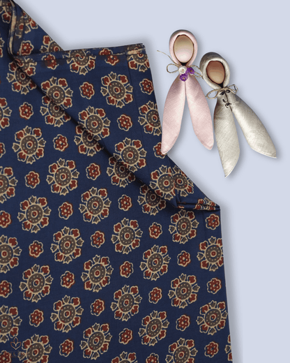 Cotton Ajrak Print - Dark Blue - Product Code  10068