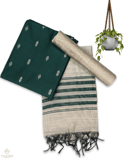 Cotton Churidar Set - Dark Green - Product Code 10014