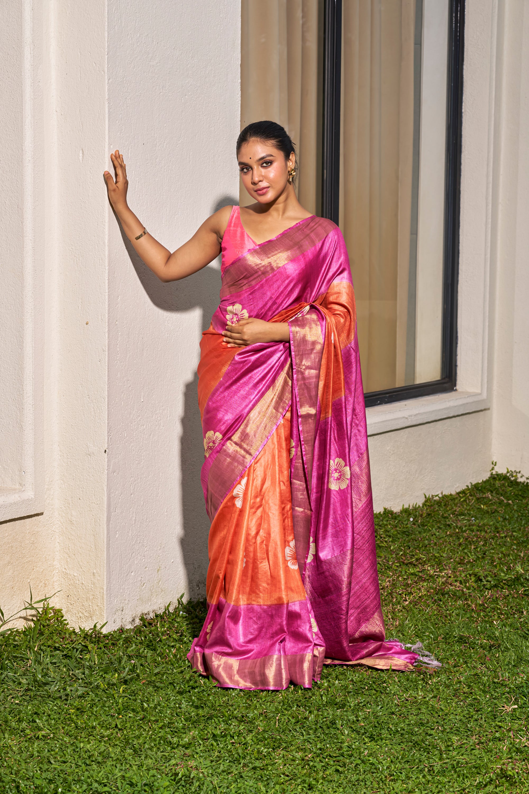 TUSSAR SILK SAREE - SRCM103