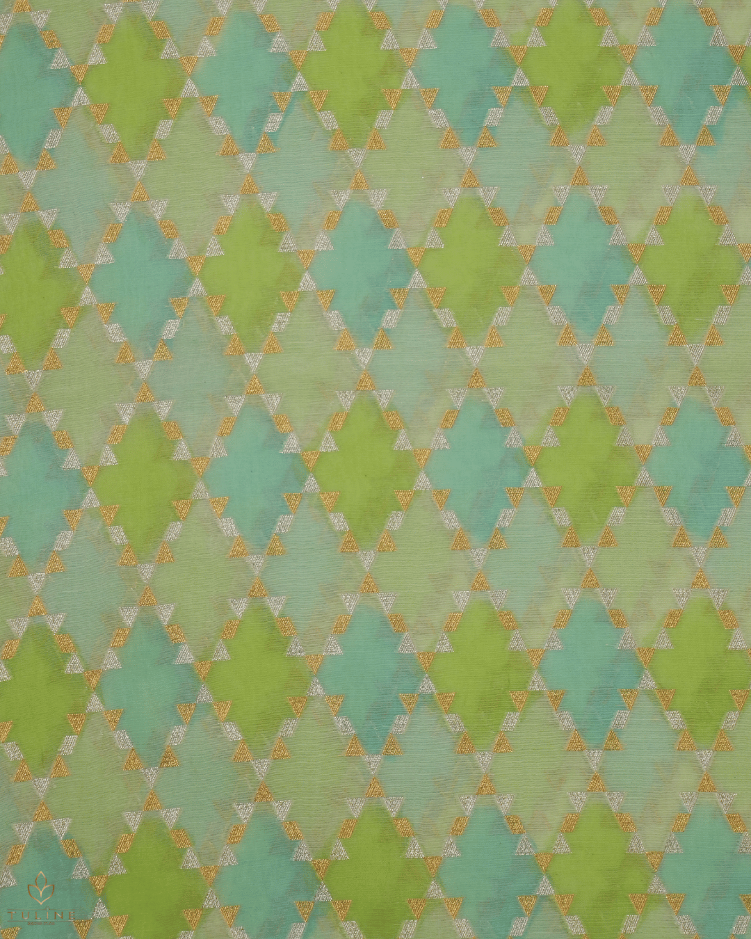 Banarasi Fabric - Medium Olive Green - Product Code 10193