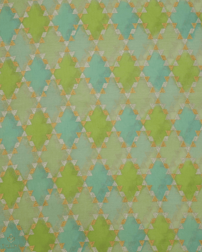 Banarasi Fabric - Medium Olive Green - Product Code 10193