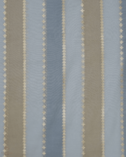 Banarasi Fabric - Cool Grey Blue - Product Code  10196