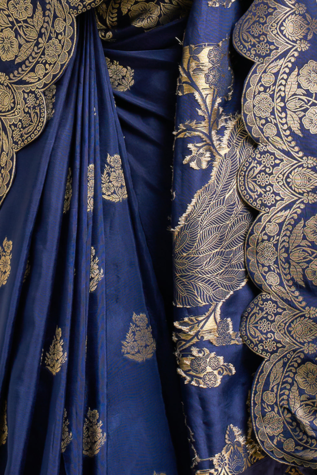Royal Blue Banarasi Silk Saree