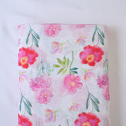 White & Pink Cotton Linen