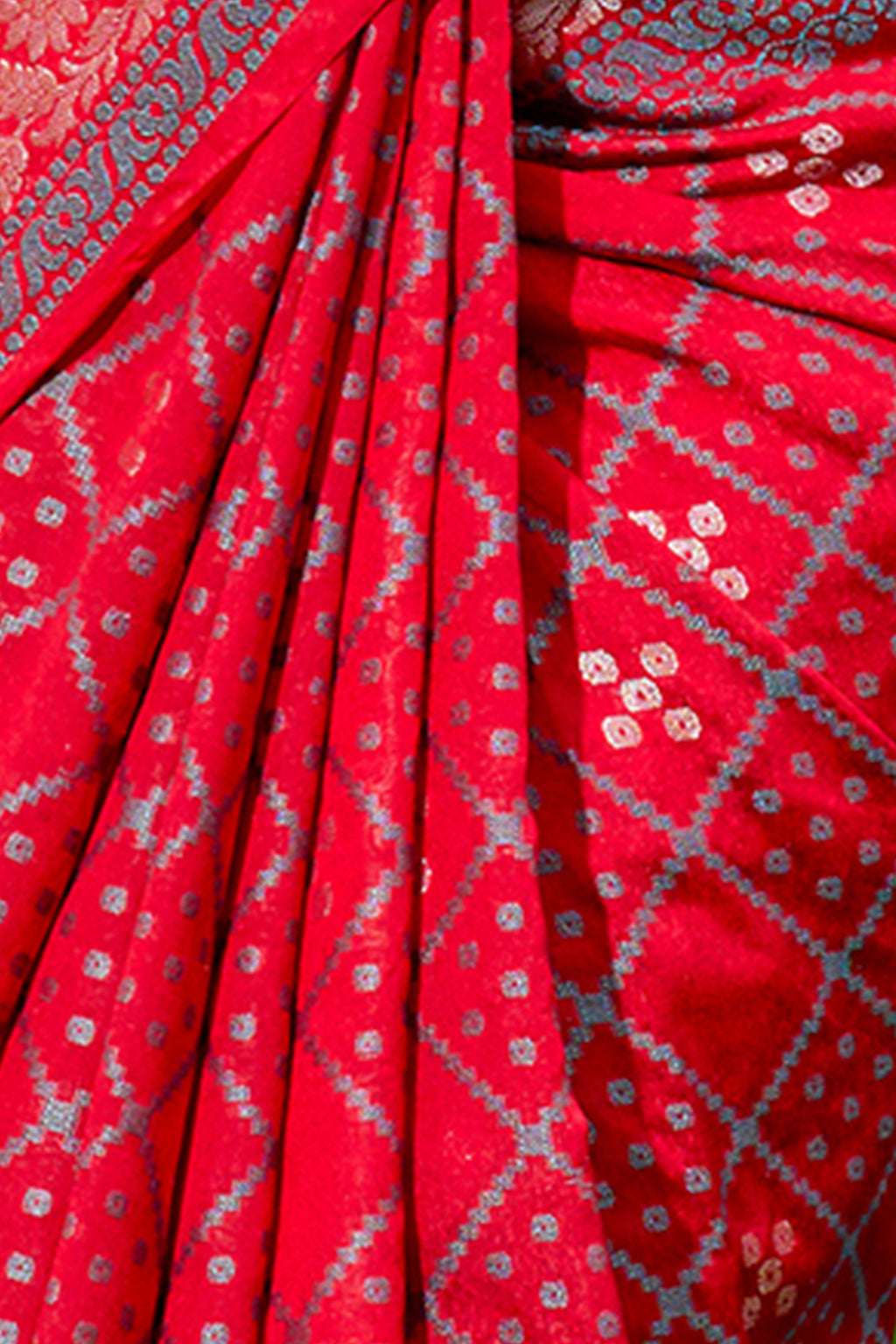 Rose Red Silk Saree