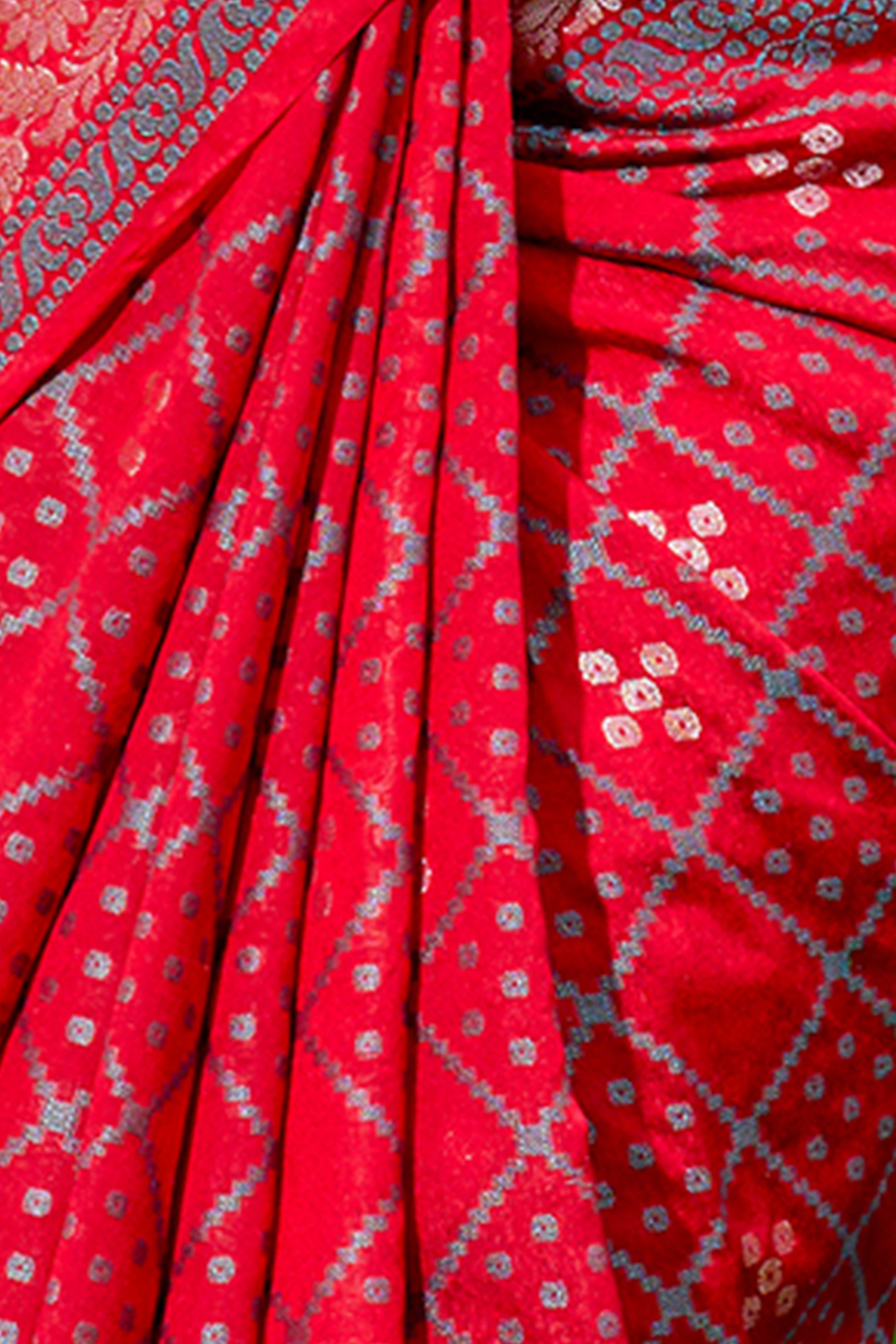Rose Red Silk Saree
