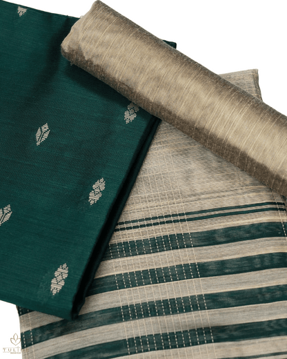 Cotton Churidar Set - Dark Green - Product Code 10014