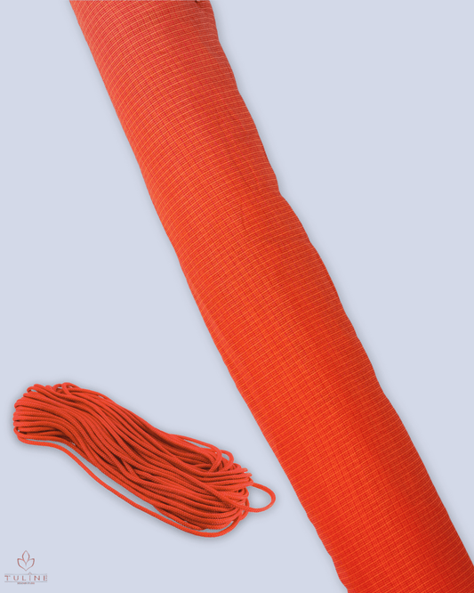 Net Cotta Fabric - Fiery Red-Orange - Product Code  10244