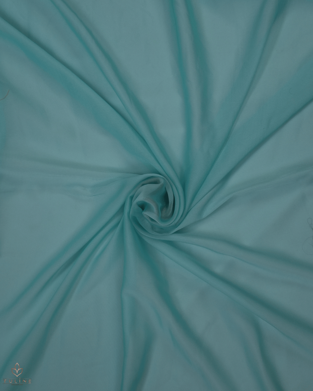 Chiffon Fabric - Desaturated Cyan - Product Code 10378