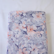 Light Blue & Peach Cotton Linen