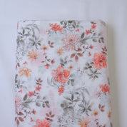 White & Orange Cotton Linen