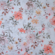 White & Orange Cotton Linen