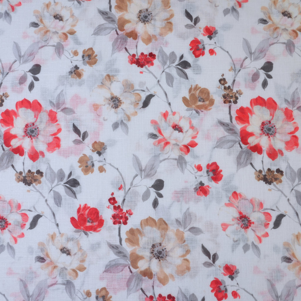 White & Red Cotton Linen