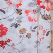 White & Red Cotton Linen