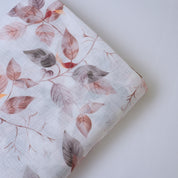White & Brown Cotton Linen