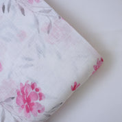 White & Pink Cotton Linen