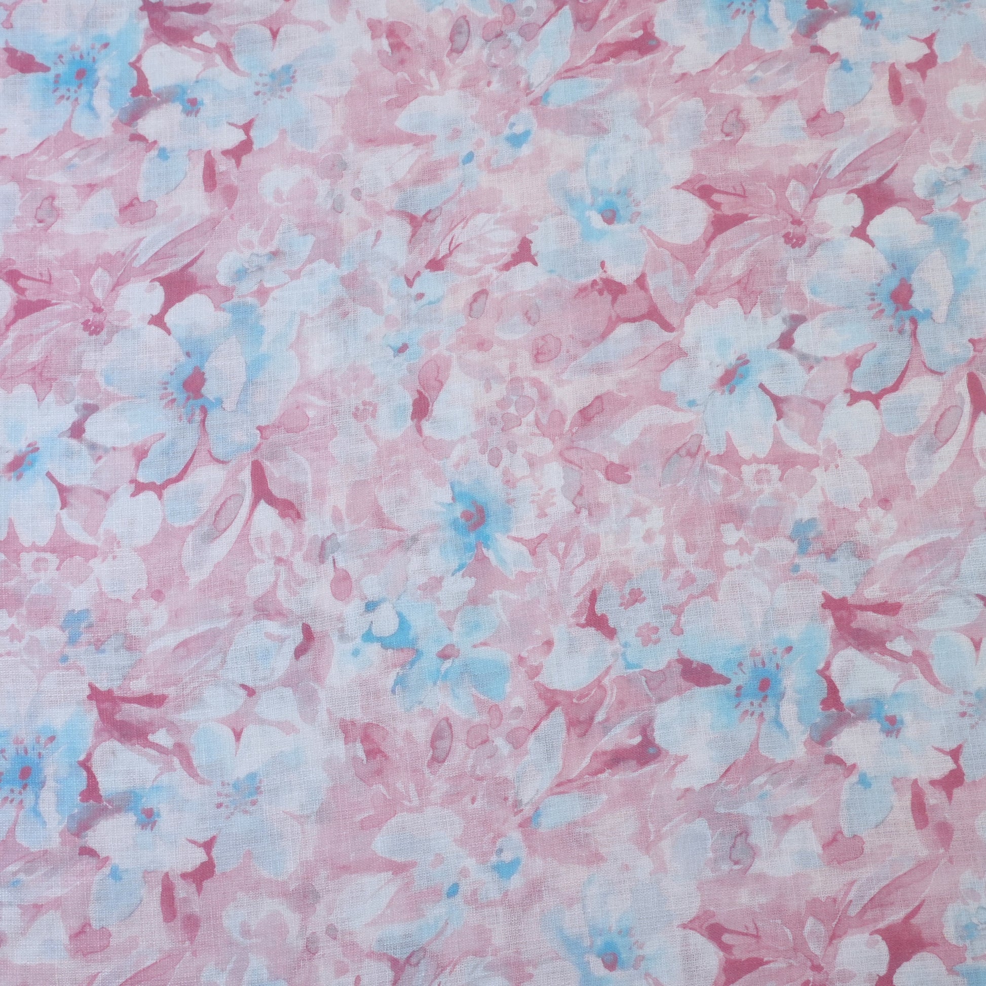 Onion Pink & Blue Cotton Linen