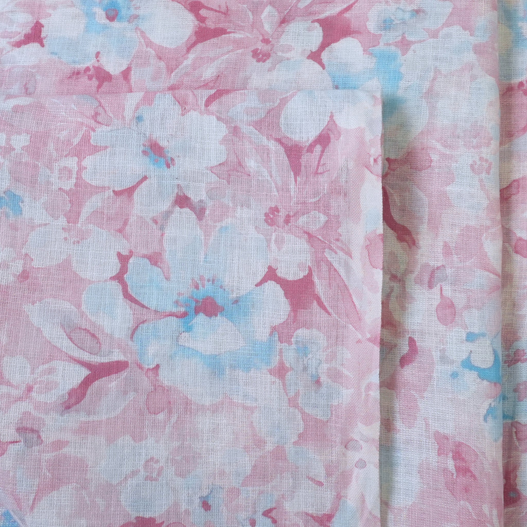 Onion Pink & Blue Cotton Linen