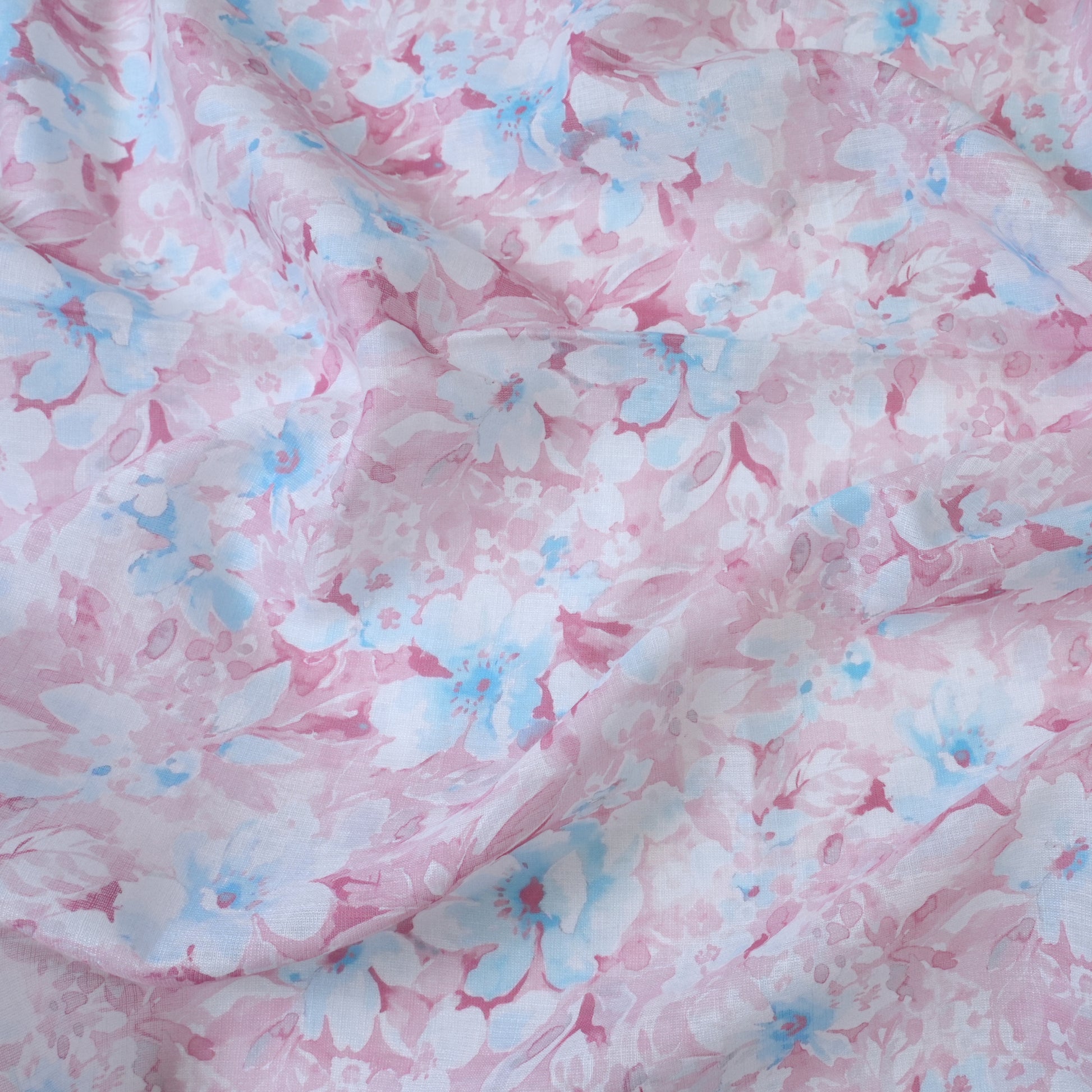 Onion Pink & Blue Cotton Linen