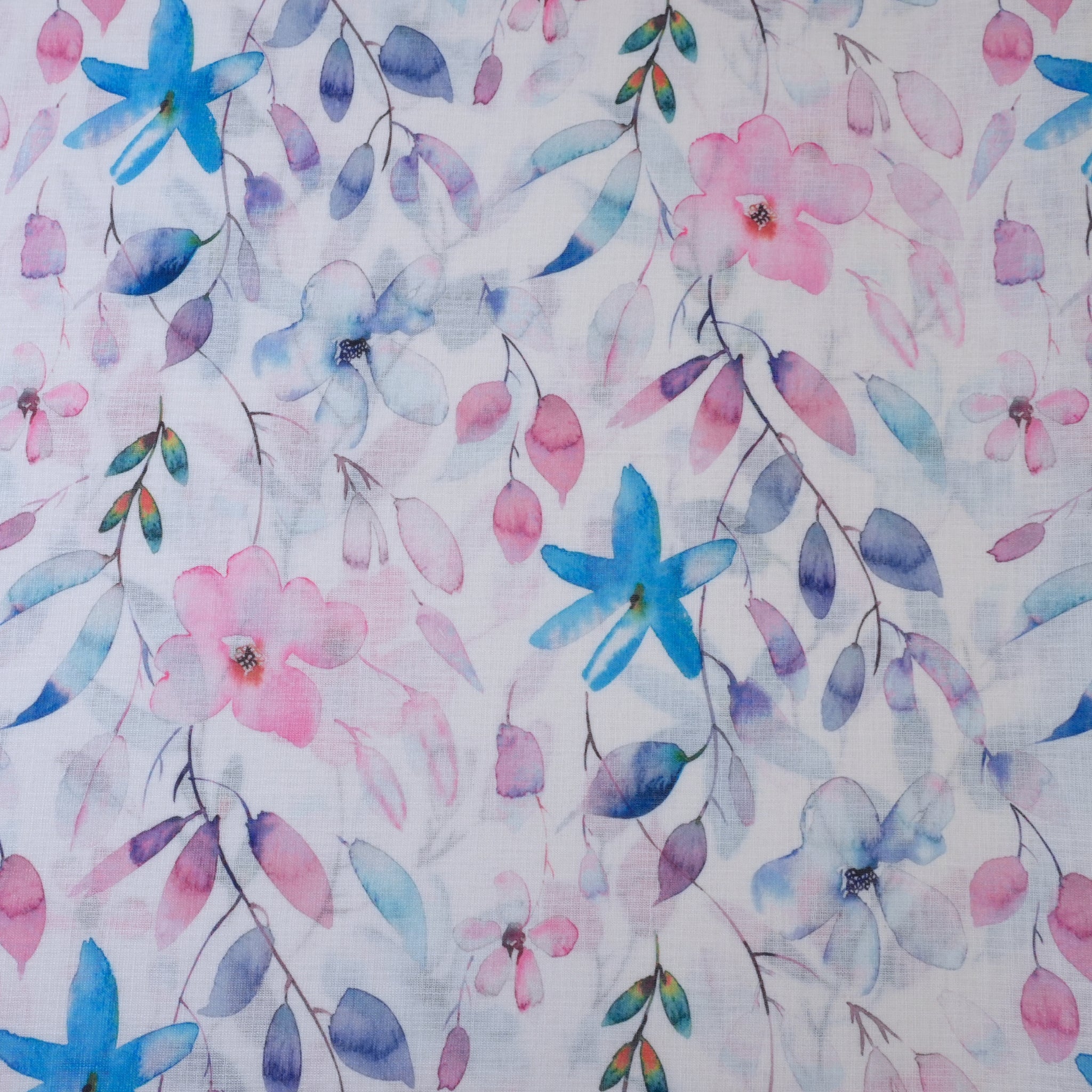 Pink & Blue Cotton Linen