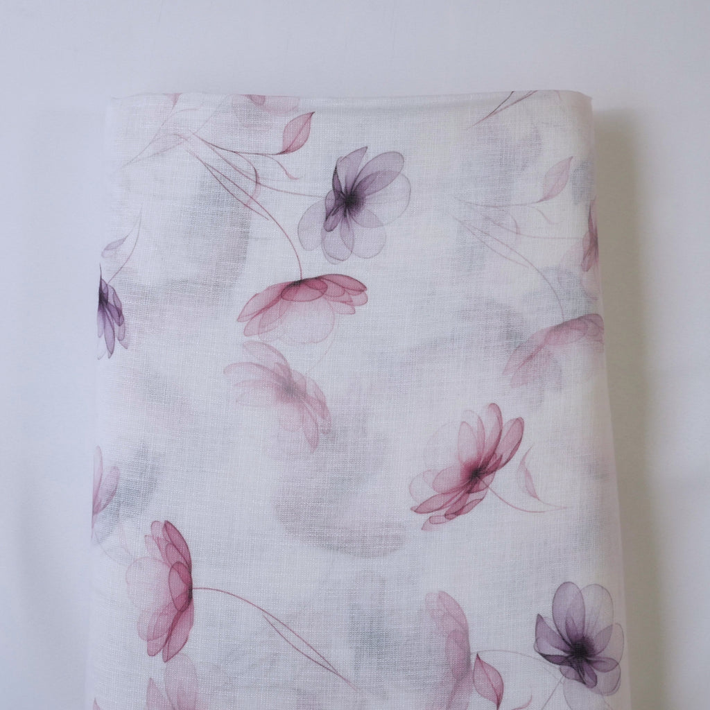Violet & Brown Cotton Linen