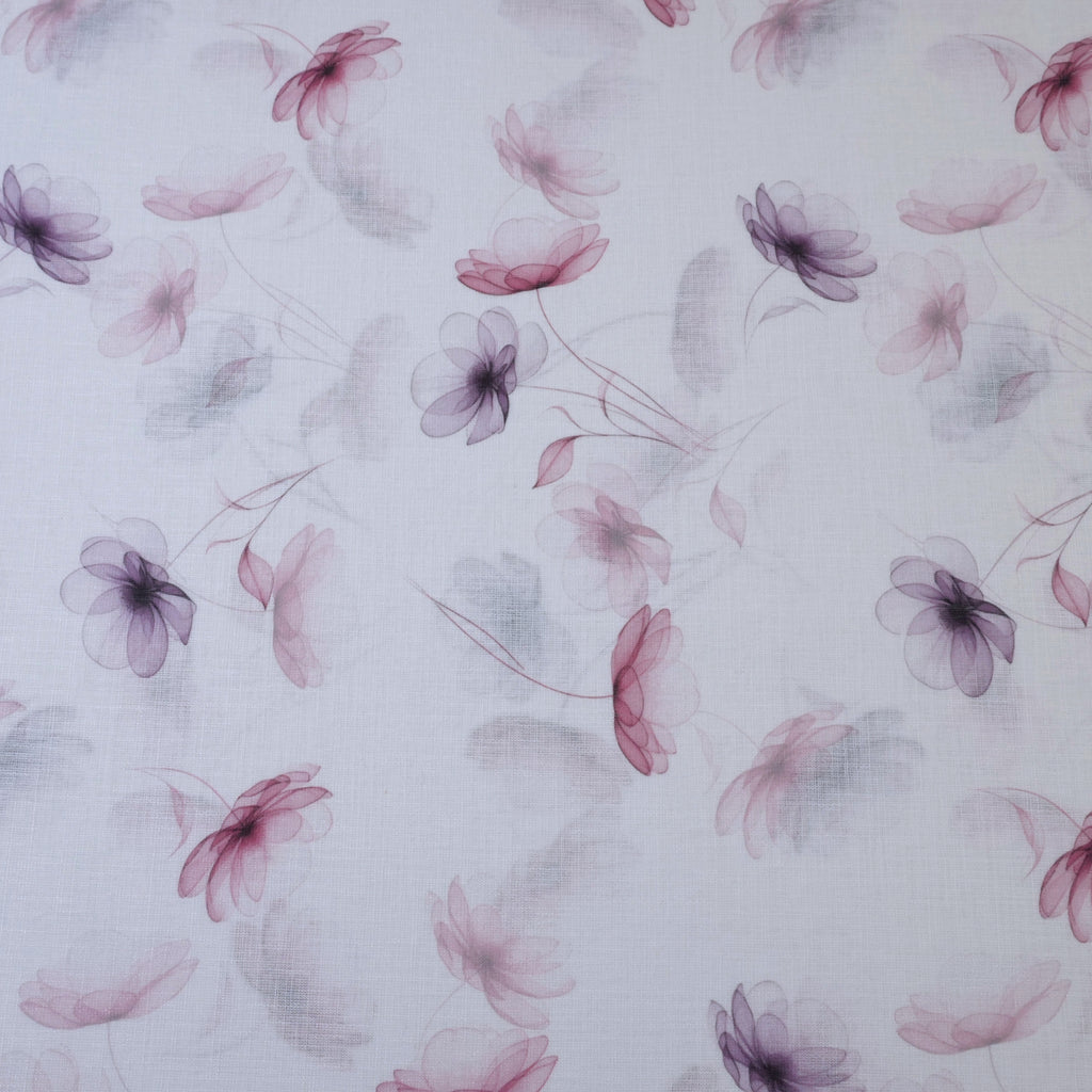 Violet & Brown Cotton Linen