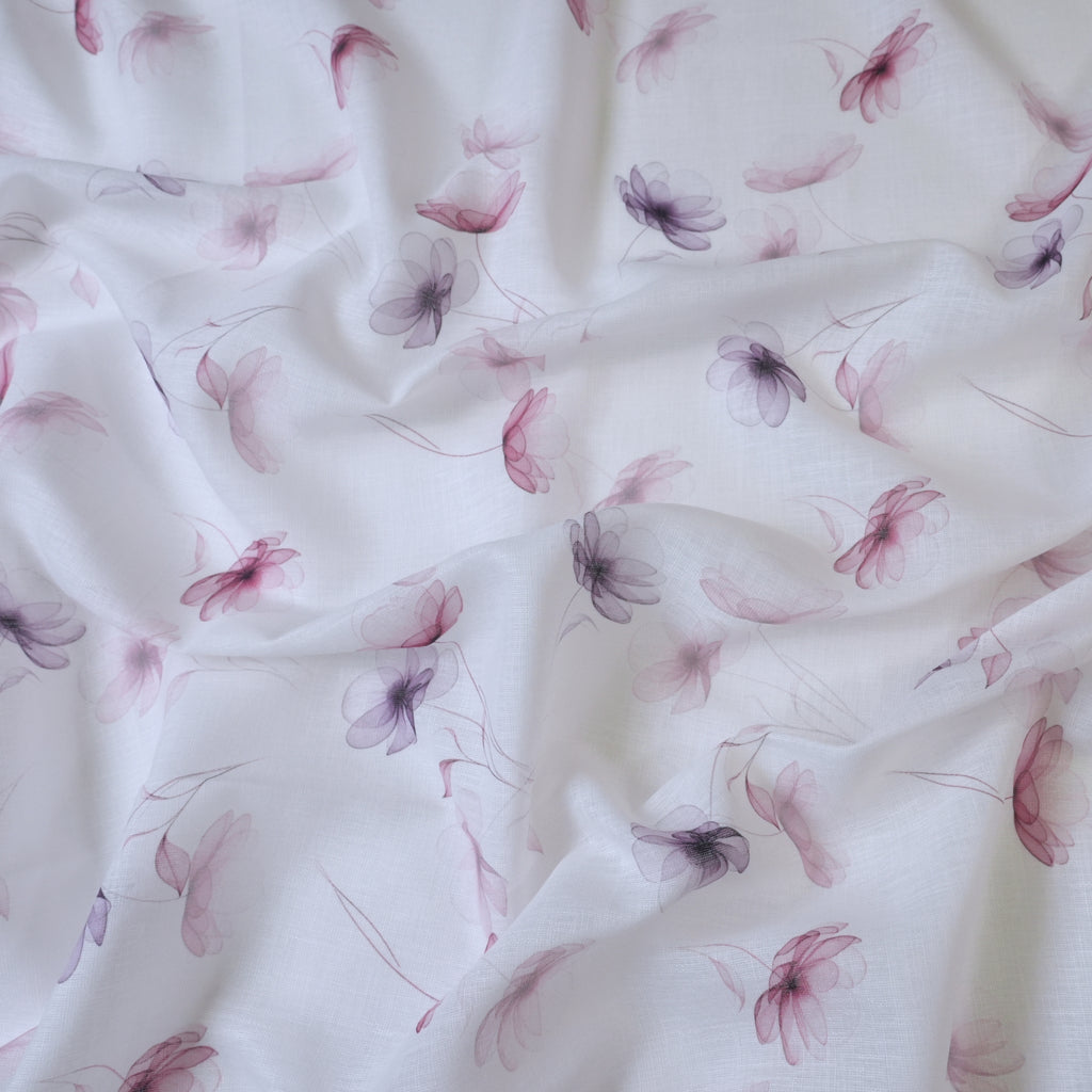Violet & Brown Cotton Linen