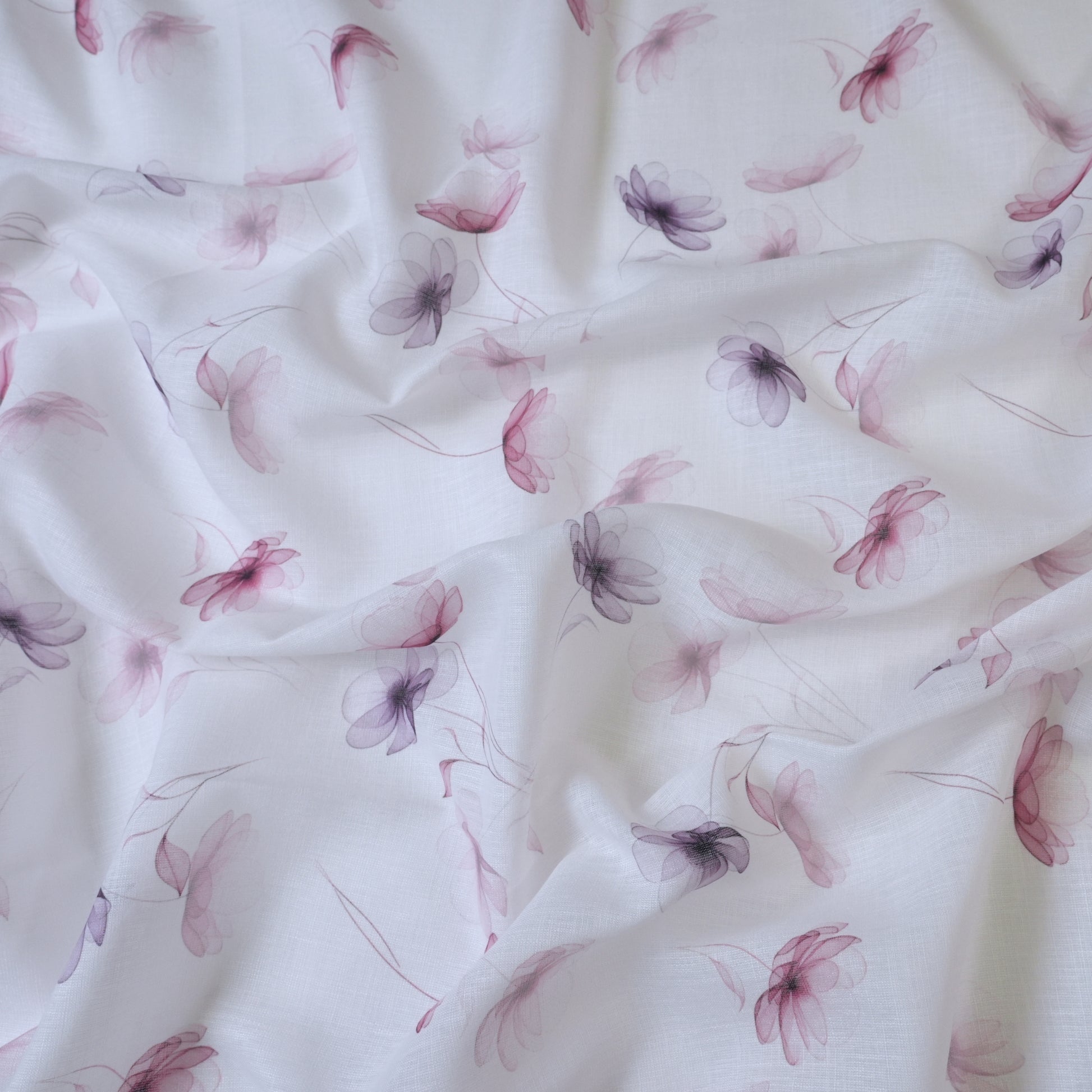 Violet & Brown Cotton Linen