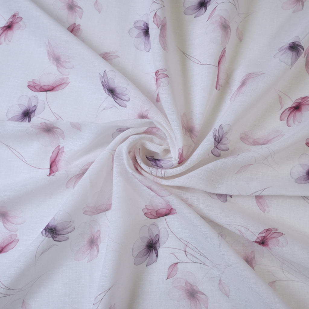 Violet & Brown Cotton Linen