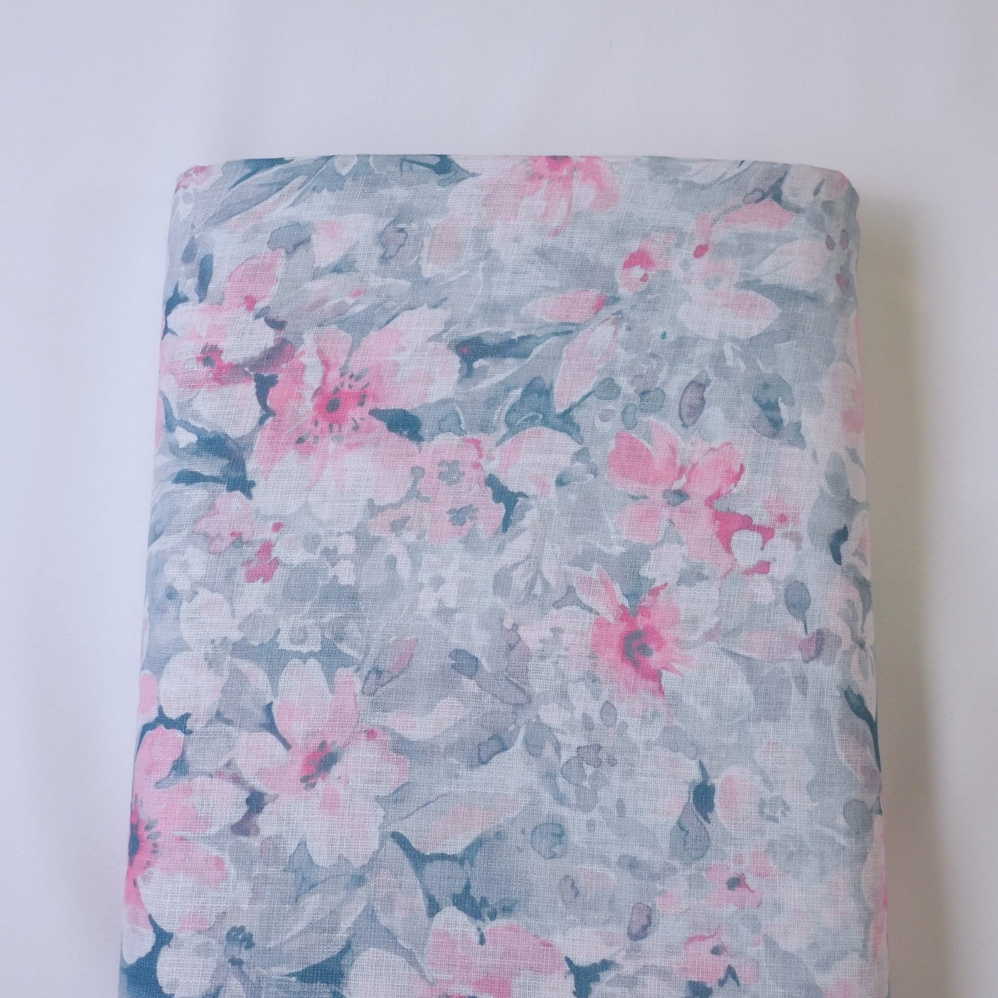 Turkish Blue & Pink Cotton Linen