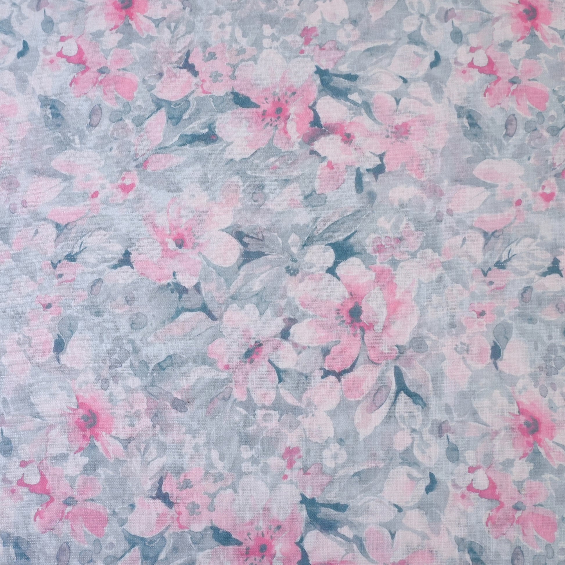 Turkish Blue & Pink Cotton Linen